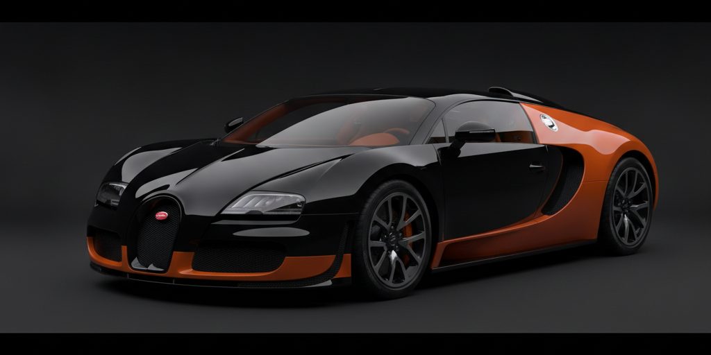 Bugatti Veyron — Black and Orange two-tone