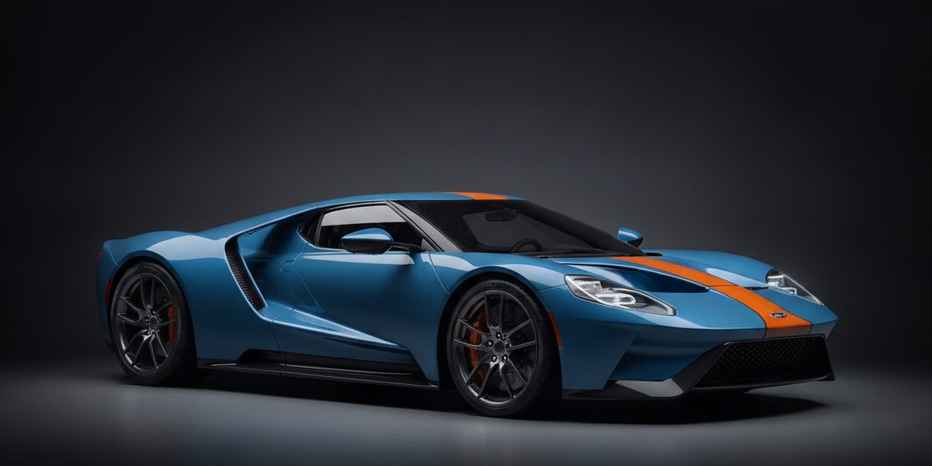 Ford GT — Gulf blue and orange livery